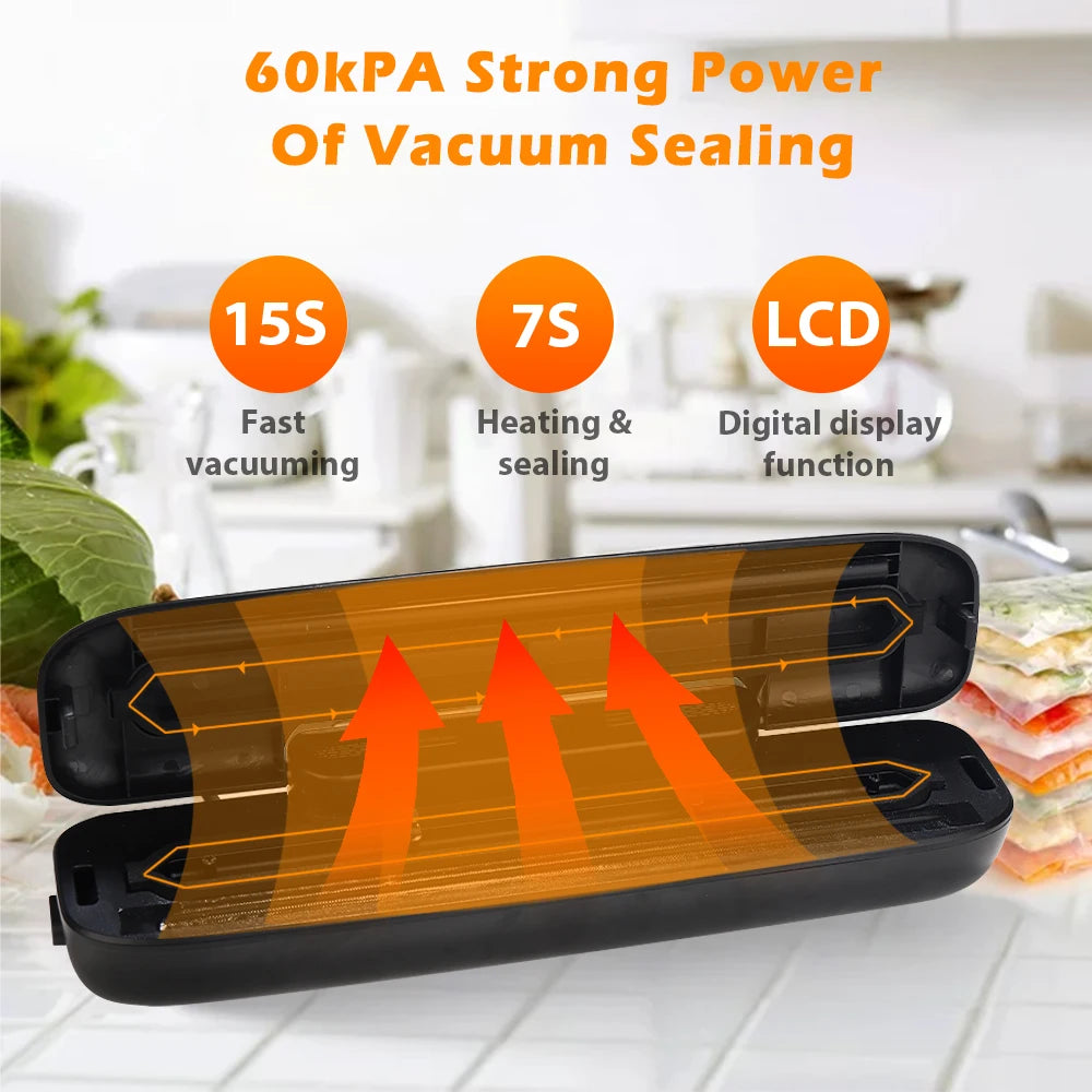 Vacuum Sealer Packaging Machine with 10 Free Bags Household Food Vacuum Food Sealing Machine