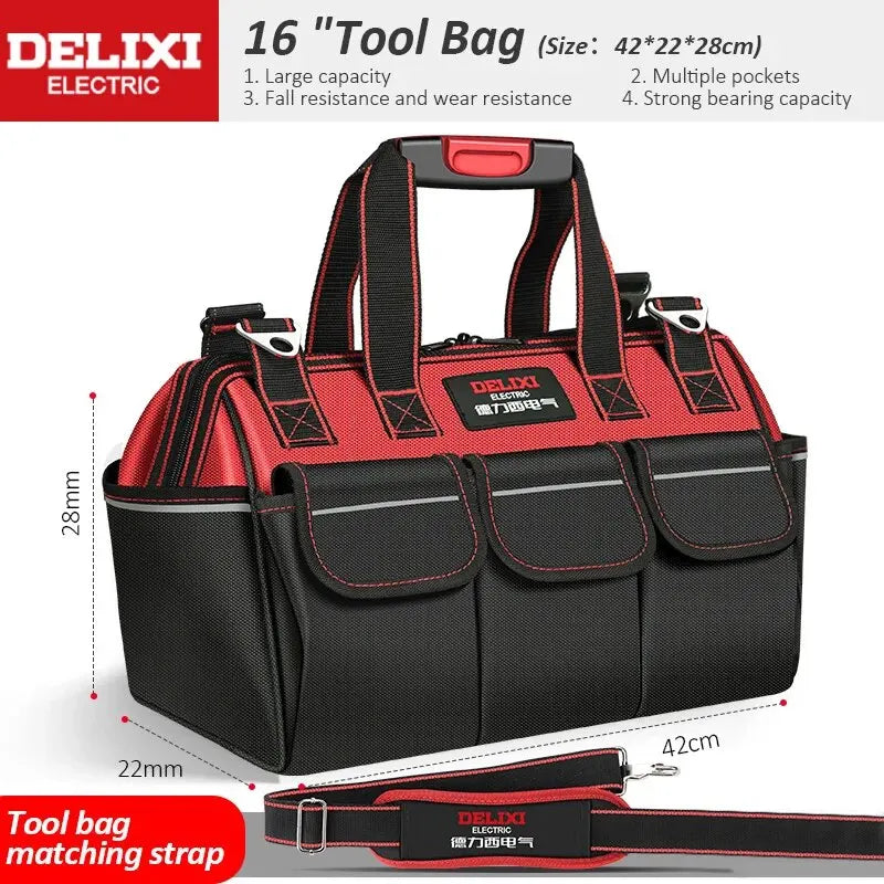 Multifunctional Waterproof Electric Tool Bag for Electricians Carpenters Mechanics & Homeowners