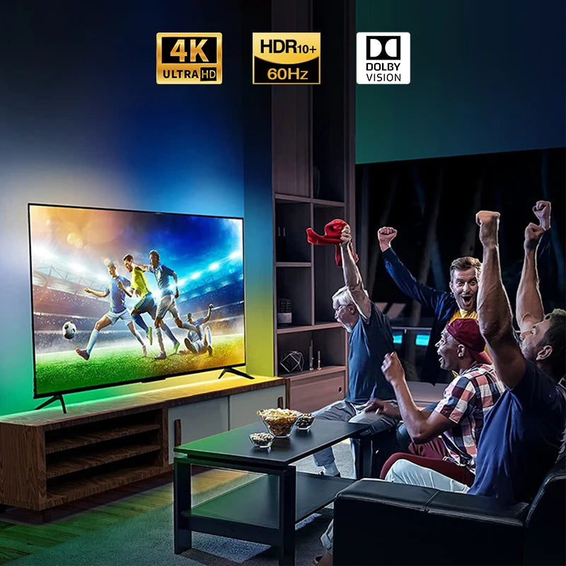 Ambient TV LED Backlight with Real-Time Screen Sync for 40–85 Inch TVs | HDMI 2.0 Compatible | Dynamic 4K LED Light Strip
