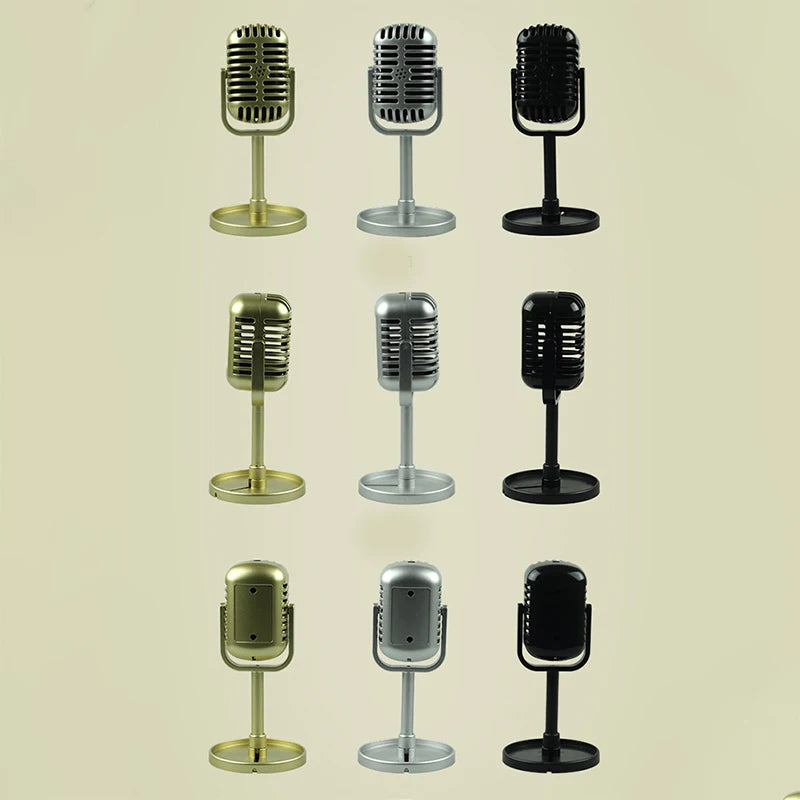 Classic Retro Dynamic Vocal Microphone Vintage Style Mic with Universal Stand for Singing