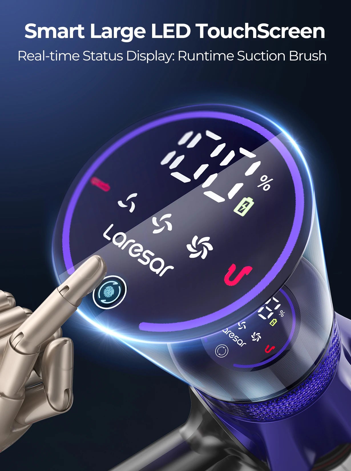 Cordless Vacuum Cleaner Handheld smart Home appliance Removable Battery Dust Cup