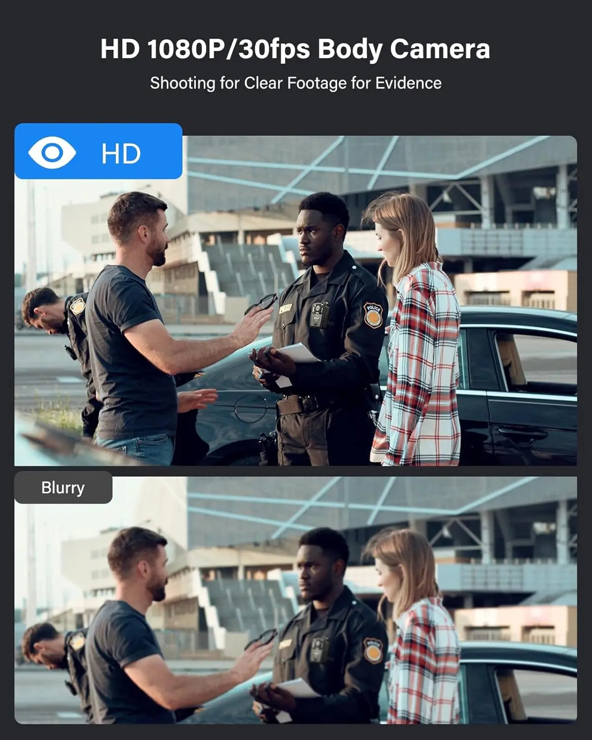 1080p Body Camera 3000mAh Support 13H Recording Night Vision Camcorder Law Enforcement Police Camera For Hiking Ride