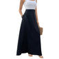 SOMER Dresses for Women Maxi Midi Skirts Long Medium Fancy Flowy Beach Dress Casual High Waist with Pockets for 2025 Trendy Spring Summer Black