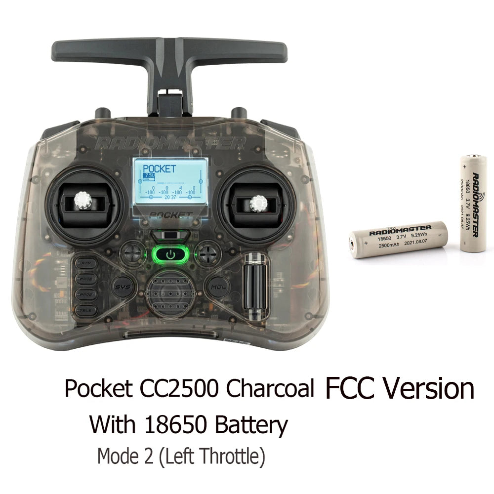 RadioMaster Pocket Hall Gimbal RC Transmitter – Lightweight, LED Light, Foldable Antenna Remote Control