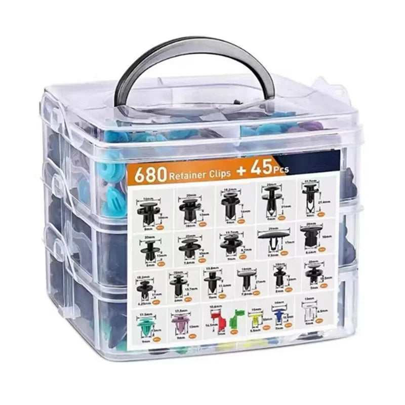 800pcs-100Pcs Car Fastener Clip Kit Fender Rivet Plastic Clips Auto Body Push Retainer Pin Rivet Bumper Door Trim Panel Repair