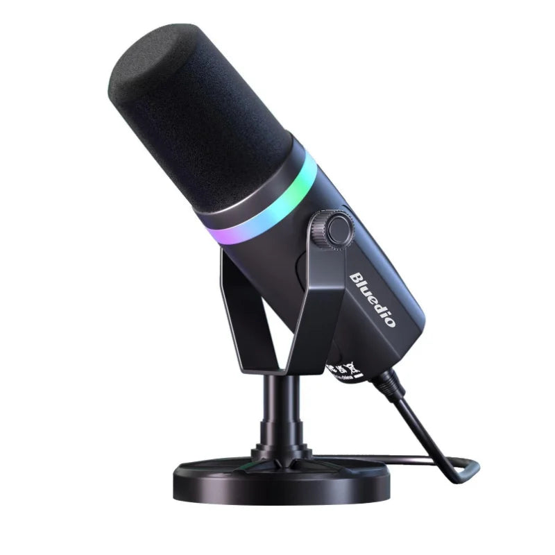 Dynamic Microphone RGB Mute Headphone Jack for PC Gaming Streaming PS5 Recording