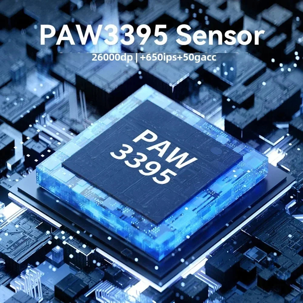 Delux M900PRO Wireless Gaming Mouse – 8K Polling Rate PAW3395 63g with RGB Charging Dock