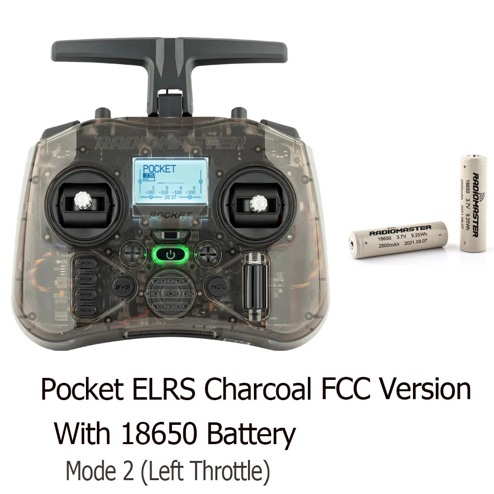 RadioMaster Pocket Hall Gimbal RC Transmitter – Lightweight, LED Light, Foldable Antenna Remote Control