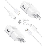 Samsung Galaxy S4 Active Charger Micro USB 2.0 Cable Kit by Ixir (2 Wall Chargers + 2 Cables) True Digital Adaptive Fast Charging for up to 50% faster charging