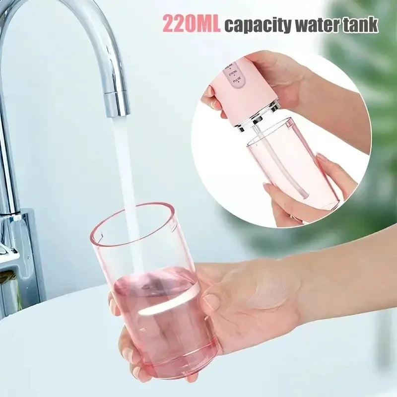 Portable 4-Jet Water Flosser – 3 Modes, Rechargeable Smart Electric Oral Irrigator Cleaner