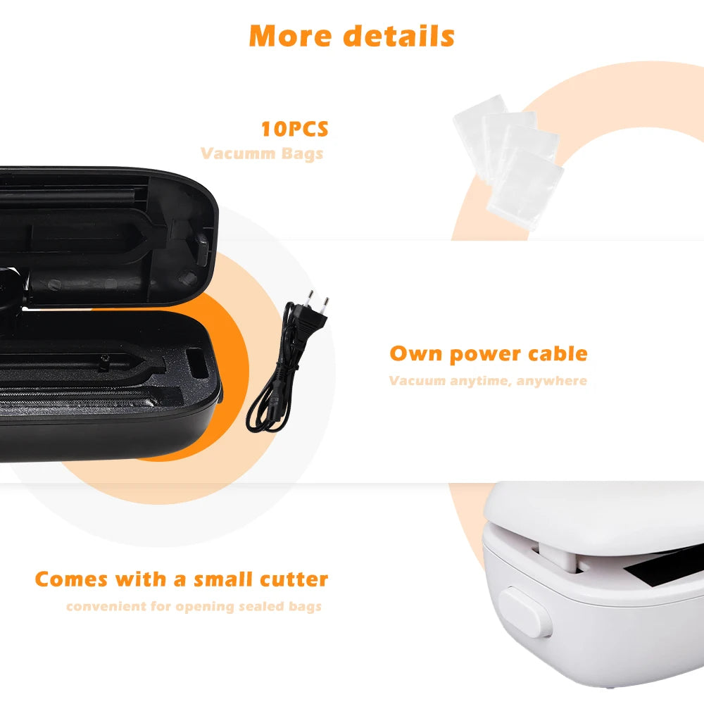 Vacuum Sealer Packaging Machine with 10 Free Bags Household Food Vacuum Food Sealing Machine