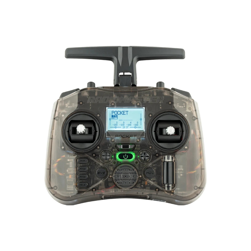 RadioMaster Pocket Hall Gimbal RC Transmitter – Lightweight, LED Light, Foldable Antenna Remote Control