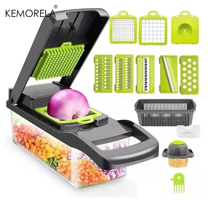 Multifunctional Vegetable Chopper Onion Chopper Handle Food Grate Food Chopper Kitchen Vegetable Slicer Dicer Cut