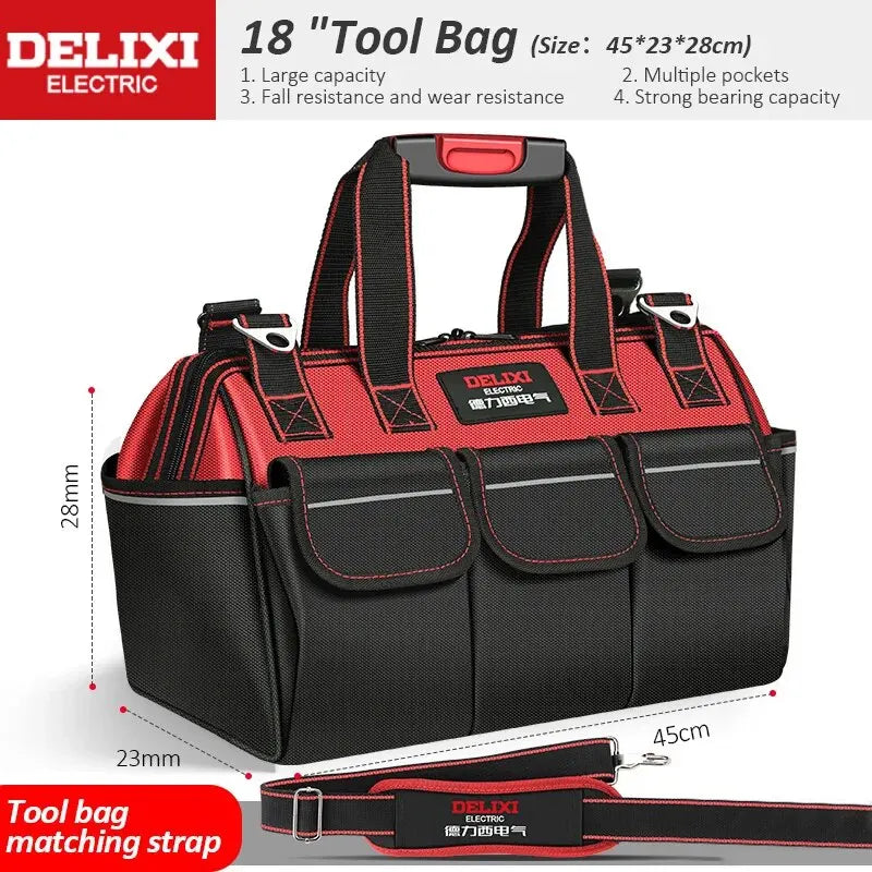 Multifunctional Waterproof Electric Tool Bag for Electricians Carpenters Mechanics & Homeowners