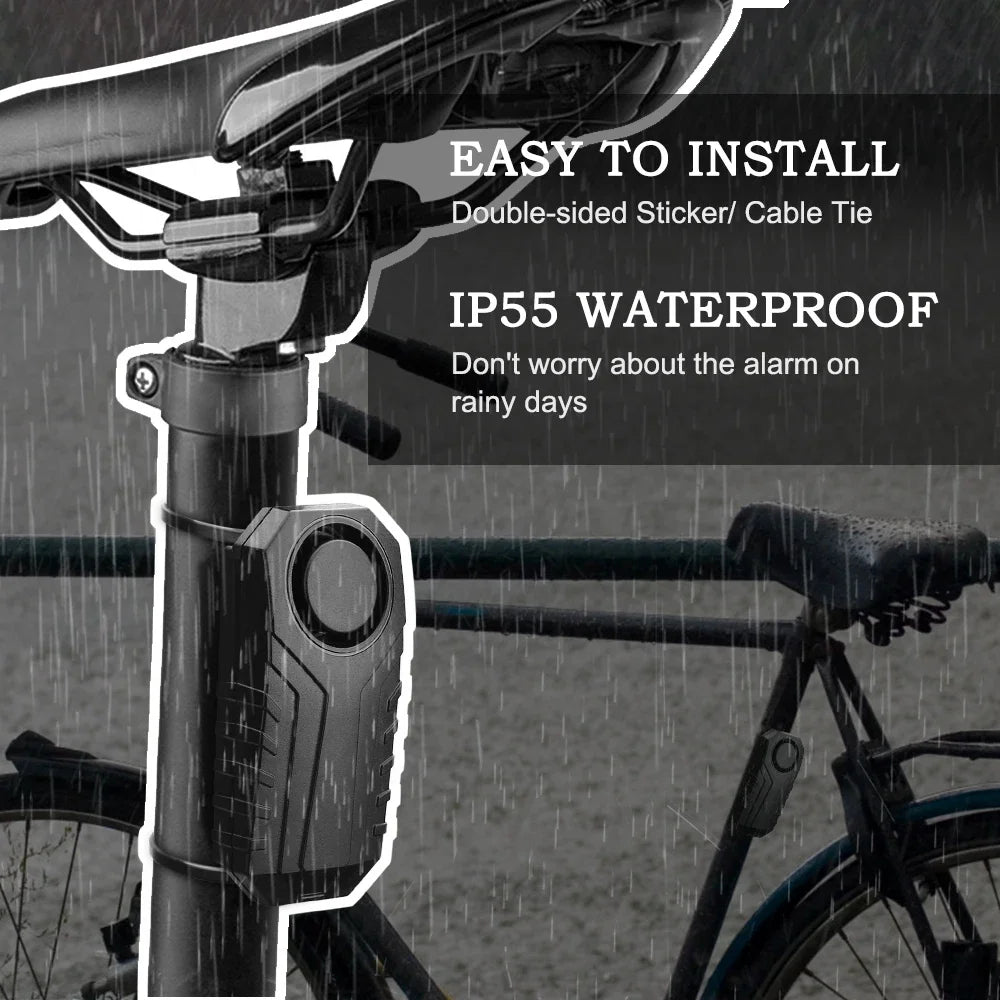Anti-Theft Bicycle Alarm Wireless Vibration Remote Control Bike Motorbike Alarms Home Outdoor Security Protection