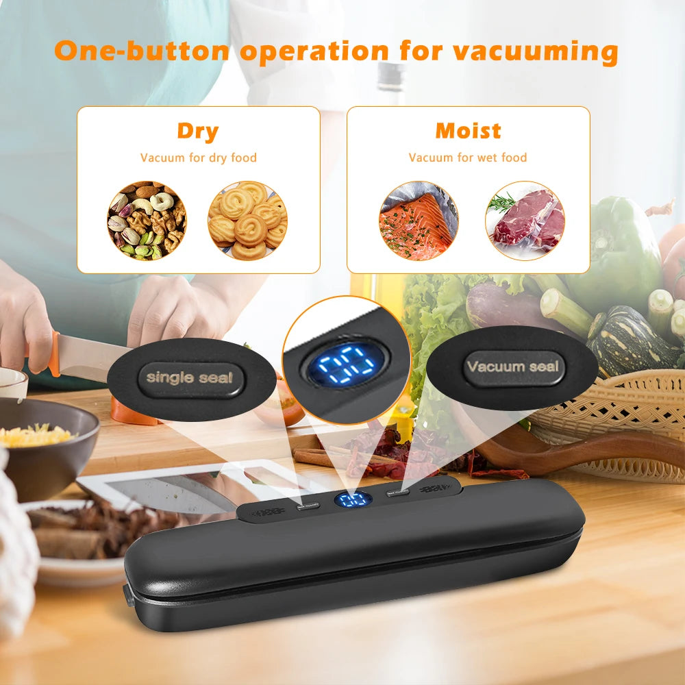 Vacuum Sealer Packaging Machine with 10 Free Bags Household Food Vacuum Food Sealing Machine