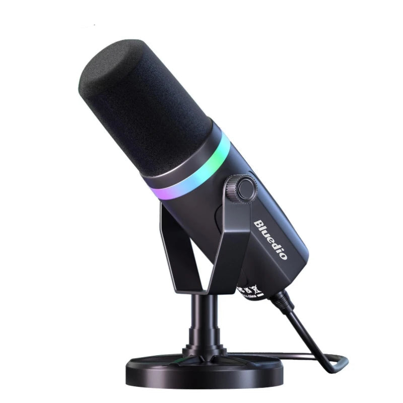 Dynamic Microphone RGB Mute Headphone Jack for PC Gaming Streaming PS5 Recording