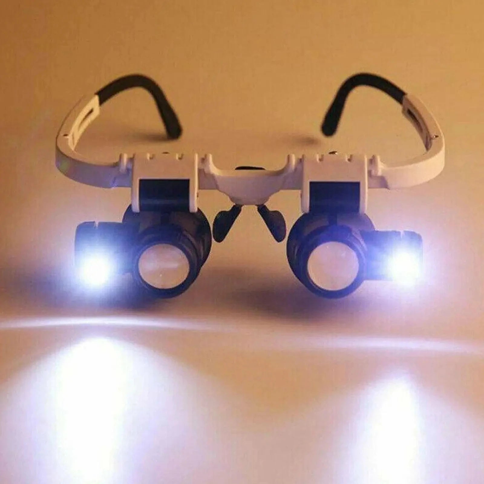 LED Head Mounted Magnifier Glasses 8X 15X 23X Jeweler Watch Repair Loupe Adjustable Headband