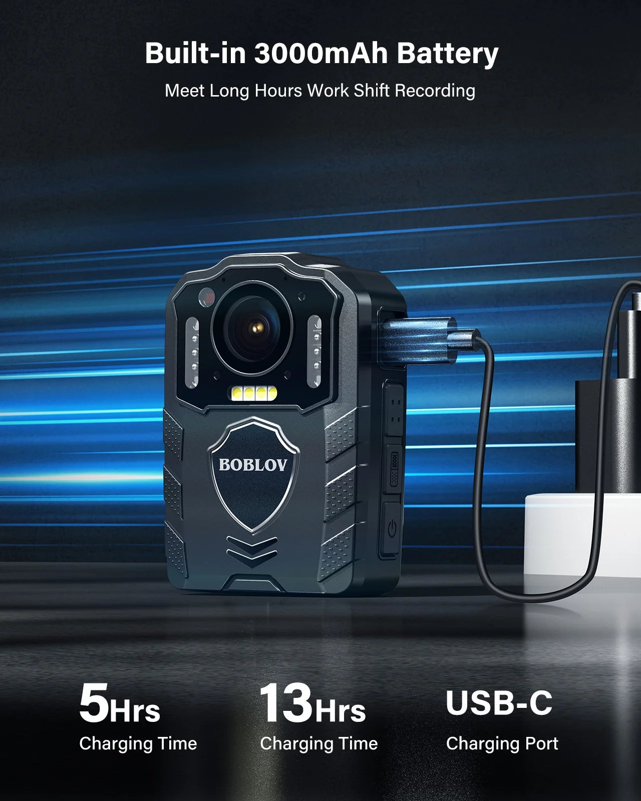 1080p Body Camera 3000mAh Support 13H Recording Night Vision Camcorder Law Enforcement Police Camera For Hiking Ride