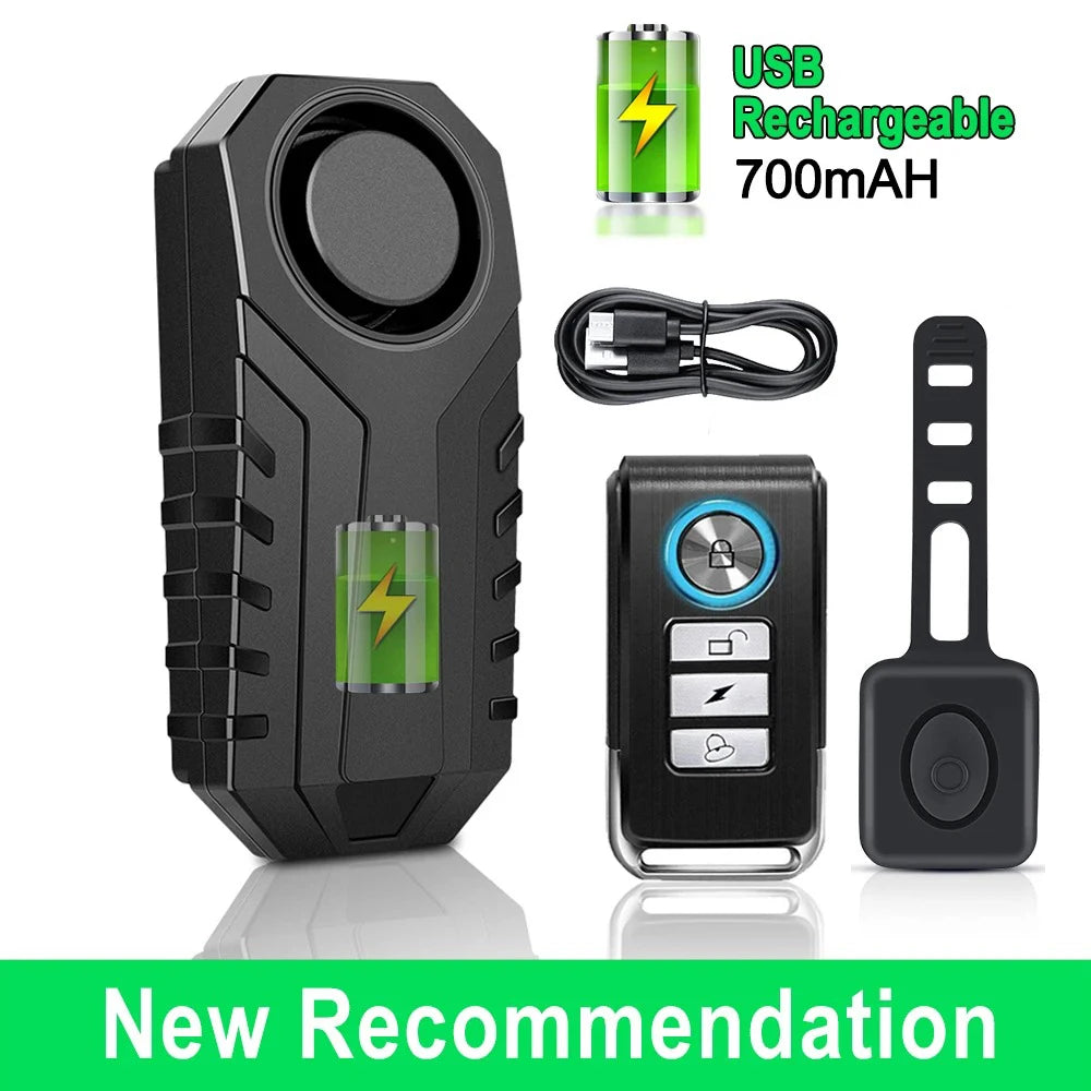 Anti-Theft Bicycle Alarm Wireless Vibration Remote Control Bike Motorbike Alarms Home Outdoor Security Protection