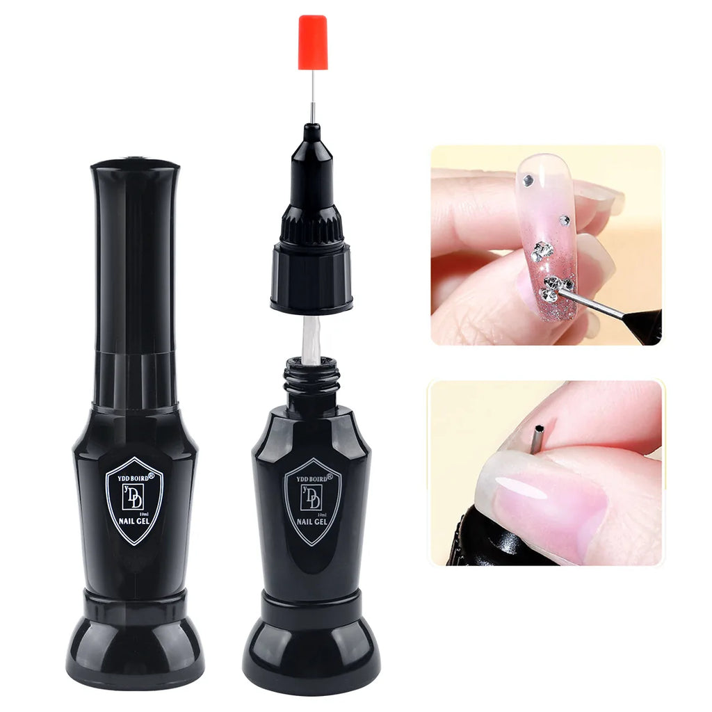 30g Nail Rhinestone Glue for Nails Super Strong Gel Nail Glue for Nail Charm 3D Nails Bling Gel Decoration Gem Nail Art Diamonds