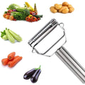 EvoFine Stainless Steel Vegetable Peeler – Dual Blade Julienne Cutter, Multifunctional Fruit & Potato Slicer
