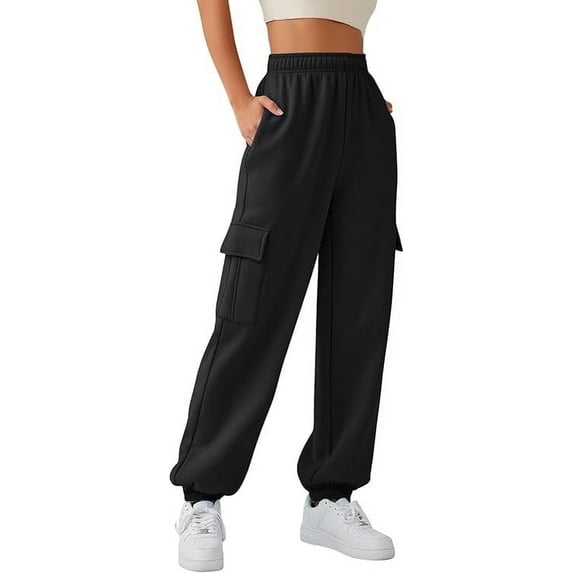 SOMER Womens Sweatpants Cargo Pants Joggers High Waisted Pants Jogging Running Casual Lounge Pants with Pockets