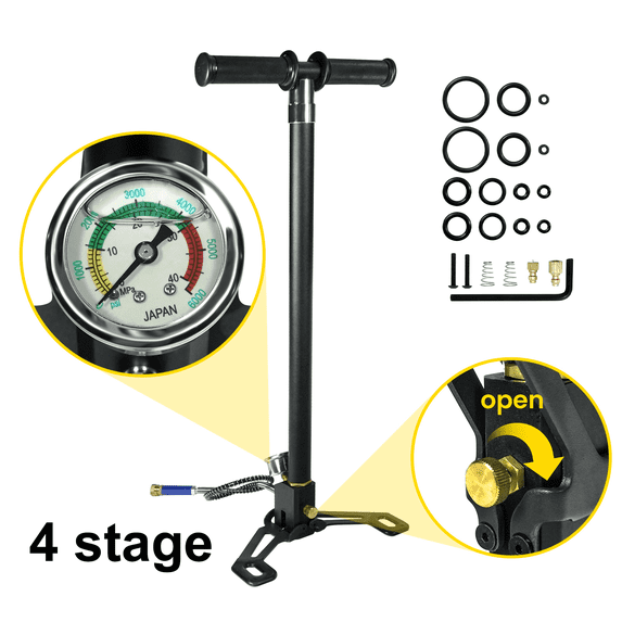 TUDIVING PCP Air Pump 4500Psi 4 Stage High Pressure Hand Pump for Air Rifle