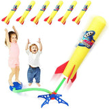 Terra Kids Jump Rocket Launchers with 6 Foam Rockets, Summer Outdoor Outside Play Games Activities, Easter Basket Stuffers Birthday Party Gifts Toys for Boys Girls Toddlers Age 3 4 5 6 7 8 and Up
