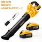 UNTIMATY 500CFM Cordless Leaf Blower for Lawn Care 150 MPH Battery Powered Leaf Blower with 2 x 4.0Ah Battery, Charger, 6 Variable Speeds