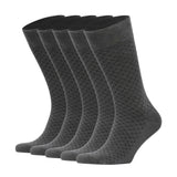 VRD SOCKS Mens Dress Socks - Bamboo Socks for Men - 5-Pack - Size 9-11 / 11-13 - Honeycomb Dark Grey