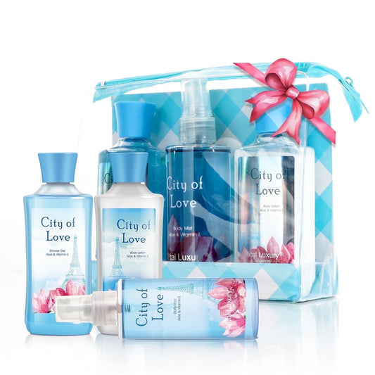 Vital Luxury Bath & Body Care Travel Set,Relax Scent for Unisex,with Body Lotion,Body Mist and Shower Gel