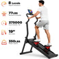 Magnetic Stair Stepper for Home, Vertical Climber Adjustable Resistance Up to 77lbs, Folding Compact Cardio Stair Master, 350lbs Loading Capacity, LCD Monitor, Adjustable Incline & Non-Slip Pedals