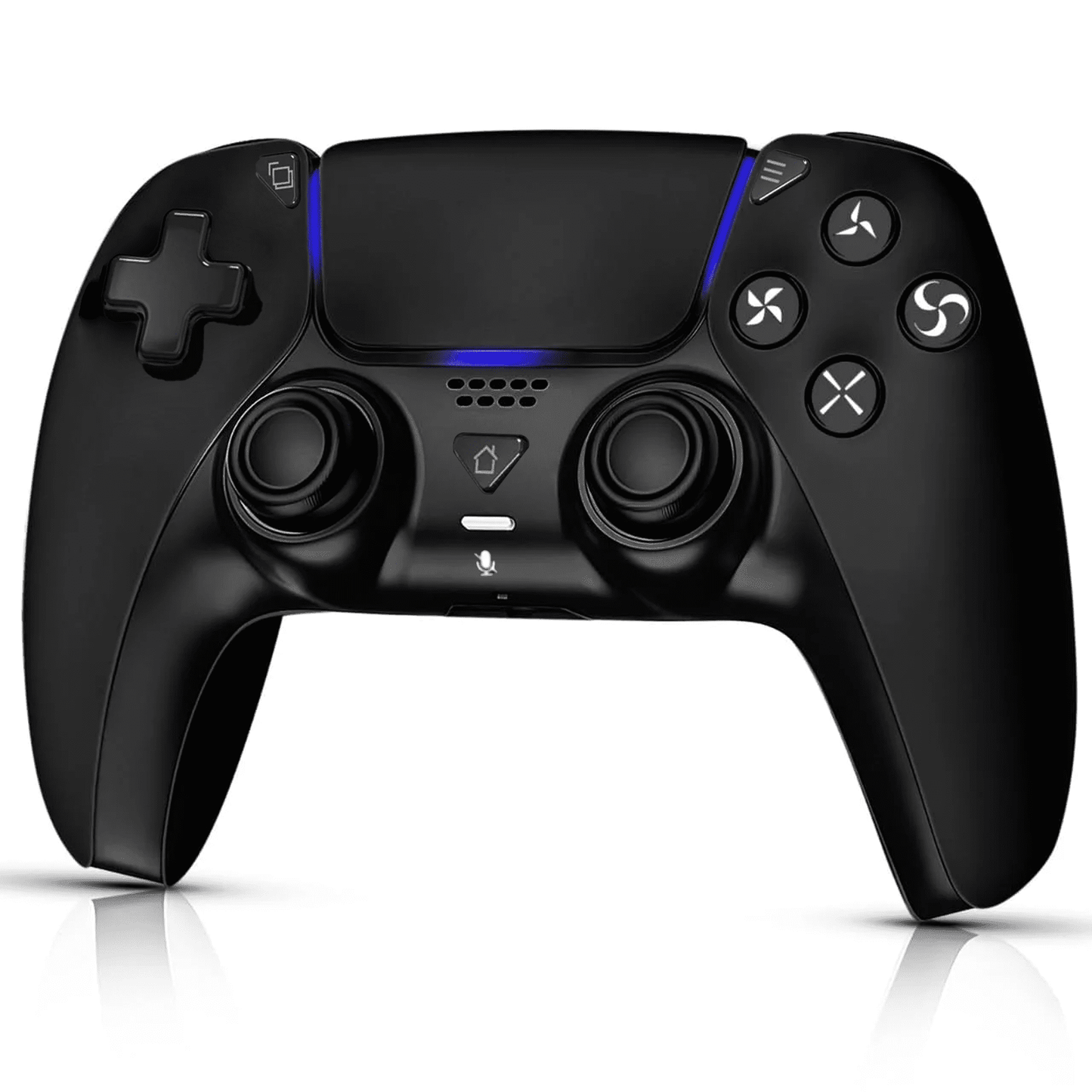 Wireless Controller for P5/Slim/Pro/PC with Dual Vibration & 6-Axis Gyro, USB-C Cable Included, Black, New