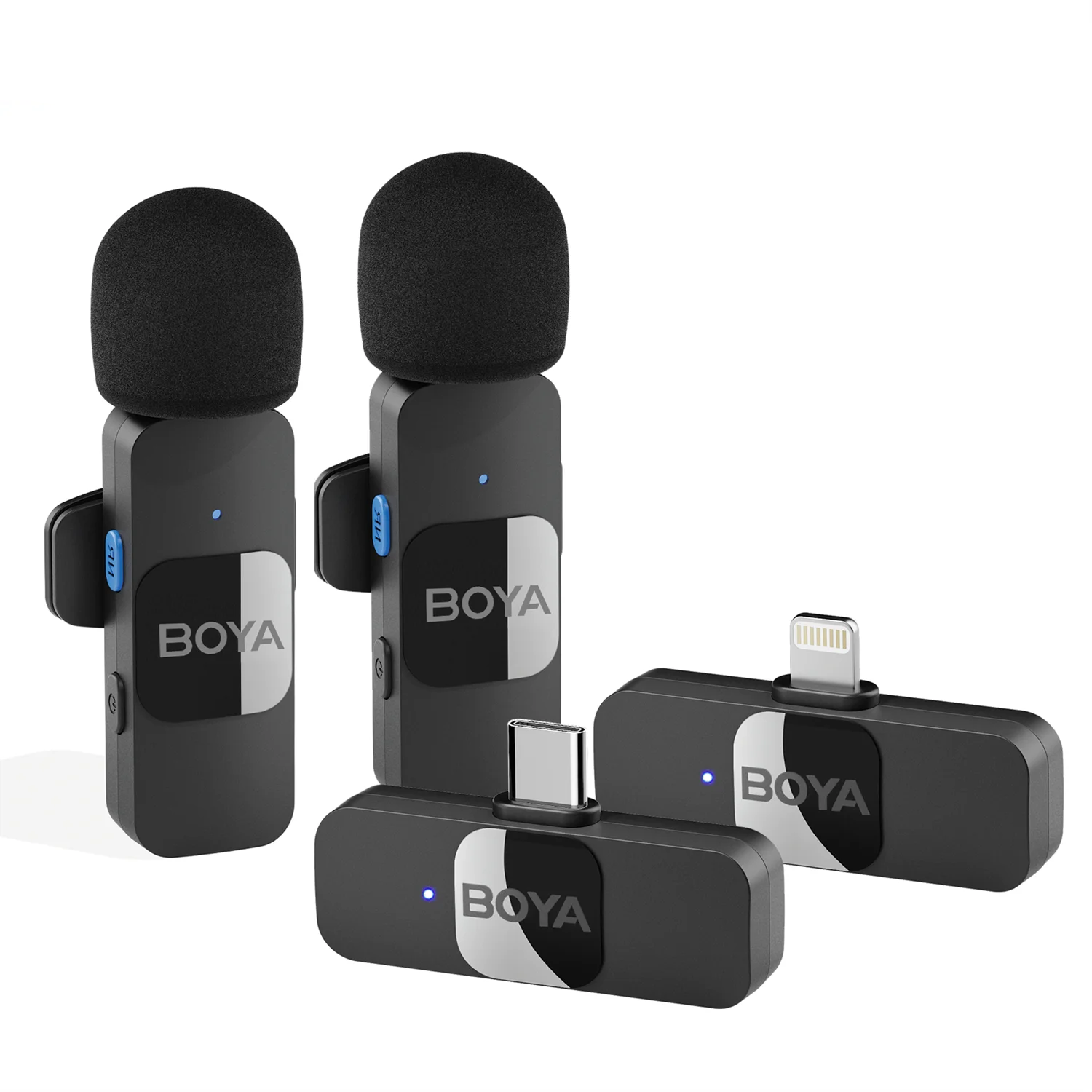 Wireless Lavalier Microphone for iPhone 15/16 Series Samsung TECNO REDMI Type-c Devices
