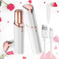 Rechargeable LED Light Women's Epilator for Facial Hair, Ivory White