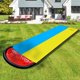 Lavinya Best Inflatable Slip and Water Slide with Crash Body board n Water Spraying Side Rails, Summer Water Toys Double Lane Racing Path for Children