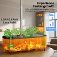 UMTIMATY Misting 15 Pods Hydroponic Growing System Herb Garden Kit Indoor2.5L Large Tank Plant Germination Kit with Grow Lights, LCD Touchscreen, Quiet Pump, Auto Timer(Seed not Included)
