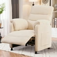 Power Recliner Chair Living Room with Adjustable Backrest and Footrest, Electric Recliner Chair for Adults, Luxurious Chenille Fabric (Beige)