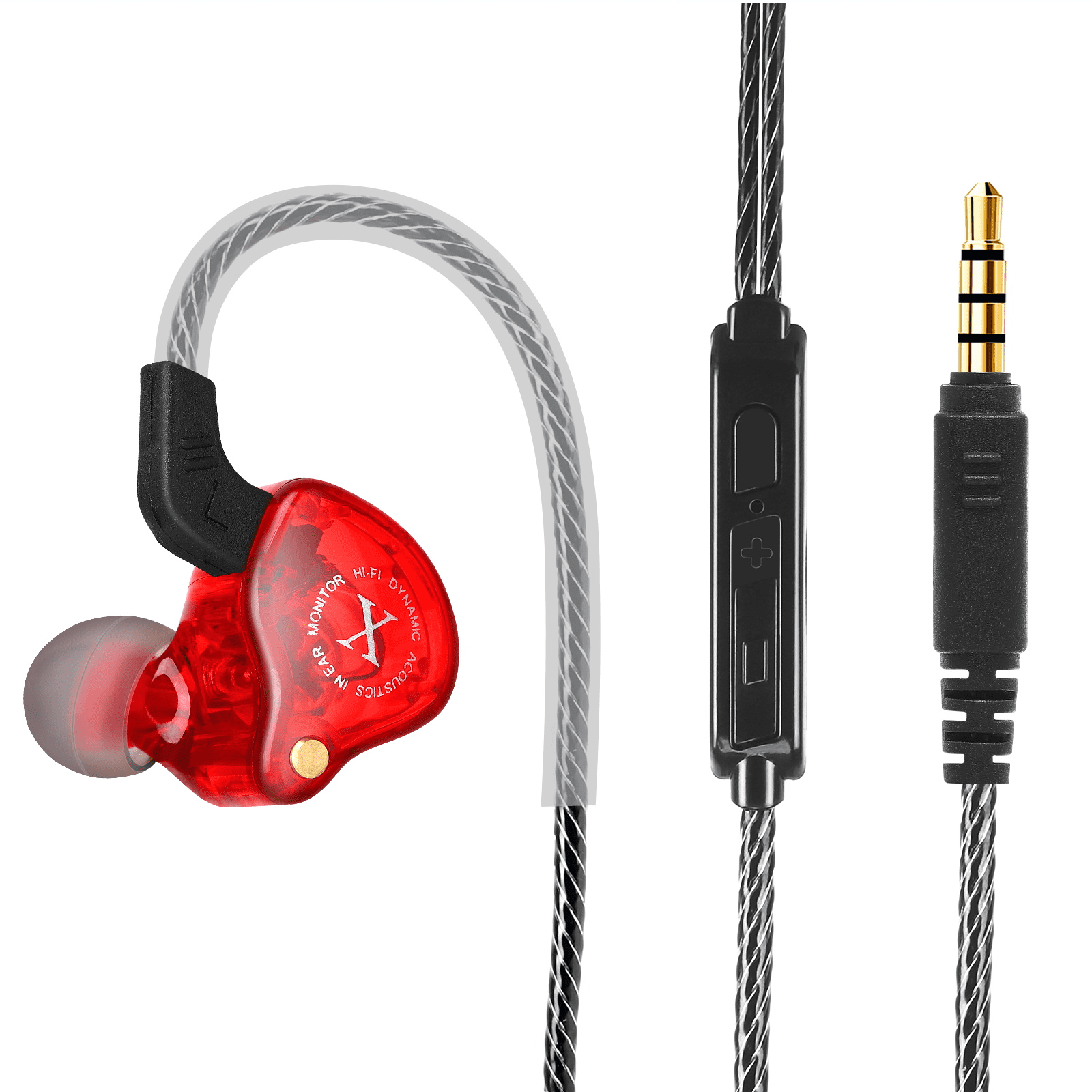 UrbanX iX2 Pro Dynamic Hybrid Dual Driver in Ear Musicians Earphones With Mic Tangle-Free Cable in-Ear Earbuds Headphones For Acer Chromebook Tab 10