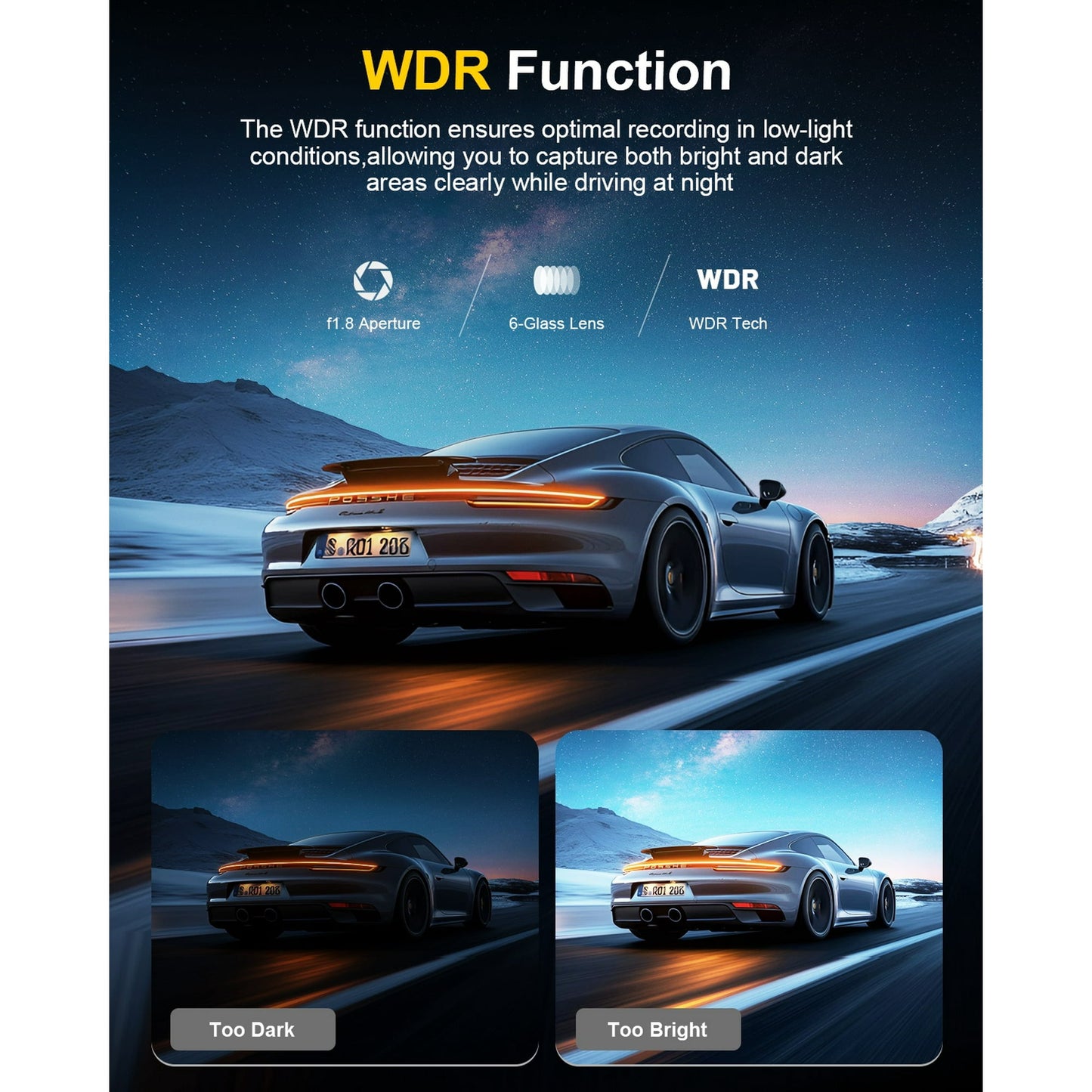 Odrey Dash Cam 4K UHD Front Dashcam with 5G WiFi Car Camera, Dash Camera with APP 24H Parking Mode, WDR, Loop Recording, Night Vision, Support 256GB Max