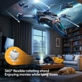 XGODY WA2 Native 1080P 320ANSI Smart Projector with Wifi and Bluetooth,Auto Focus for Camping/Gaming,White, 1 Count