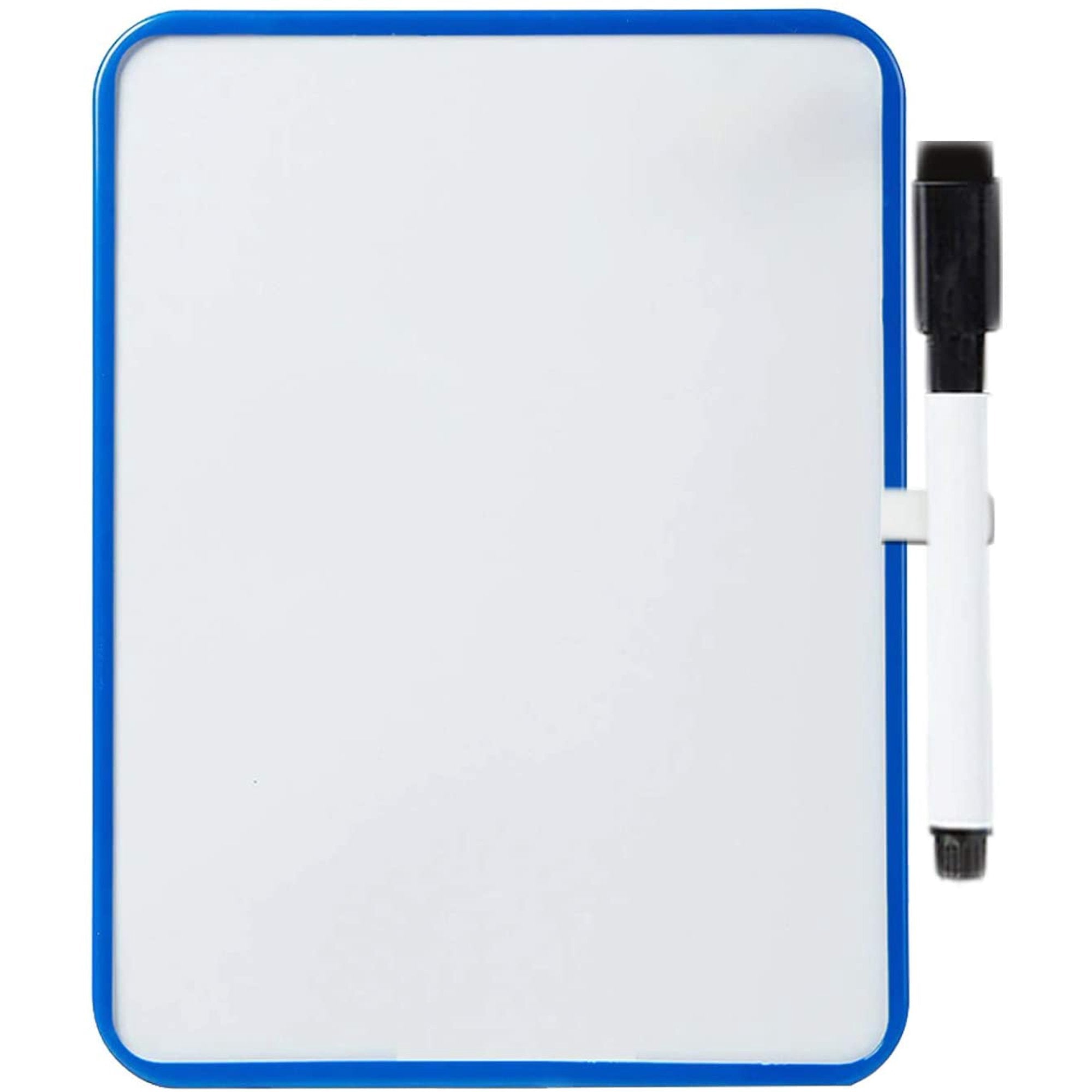 Ixir Small Dry Erase White Board, Ixir 6.5 x 8.25-inch Magnetic Hanging Whiteboard Portable Mini Easel Board for Kids Drawing, Kitchen Grocery List -Blue