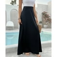 SOMER Dresses for Women Maxi Midi Skirts Long Medium Fancy Flowy Beach Dress Casual High Waist with Pockets for 2025 Trendy Spring Summer Black