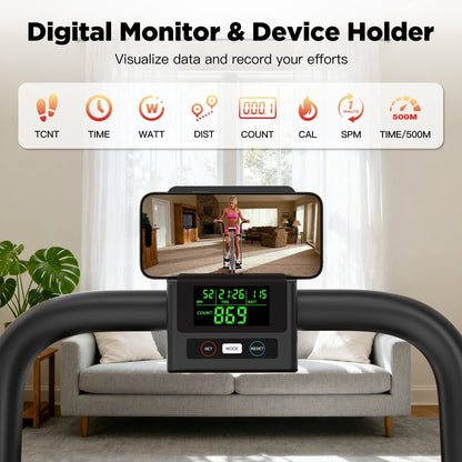 Magnetic Stair Stepper for Home, Vertical Climber Adjustable Resistance Up to 77lbs, Folding Compact Cardio Stair Master, 350lbs Loading Capacity, LCD Monitor, Adjustable Incline & Non-Slip Pedals