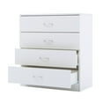 Dranite 4-Drawer Chest,Modern Storage Cabinet for Bedroom,Living Room,Wood Finish with Metal Handles