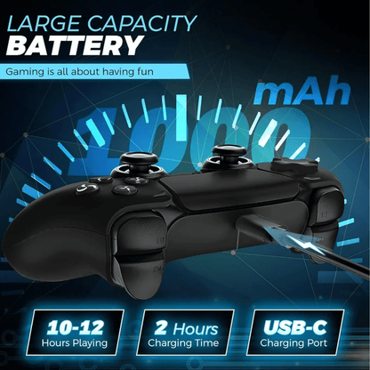 Wireless Controller Compatible for P5, Bluetooth 5.0 with 1000mAh Battery, Dual Vibration, 6-Axis Motion Control, USB-C Charging, Gamepad Compatible with P5/Windows PC