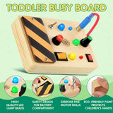 Terra Busy Board with LED Light, Sensory Toys for Toddlers 1-3, Montessori Toys with Toggle Switch, Travel Toys for Educational Toddler Activities for 1 2 3 4 Year Old Boys & Girls
