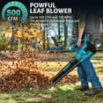UNTIMATY 500 CFM Cordless Leaf Blower for Lawn Care 200 MPH Battery Leaf Blower Leaf Blower with 2 x 4.0Ah Battery, Brushless Motor, Charger, 3 Variable Speeds
