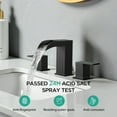 TVOFEK 8 inch Waterfall Bathroom Faucet 3 Hole, Matte Black Bathroom Sink Faucet with Metal Pop-up Drain, 2 Handle Stainless Steel Bathroom Water Faucets for Vanity Lavatory Restroom RV